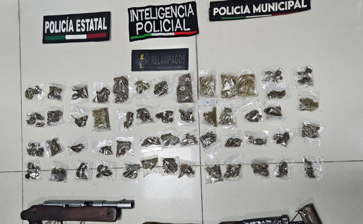 Seguridad en Chimalhuacán: Detenidos por drogas y armas caseras. Foto: Especial