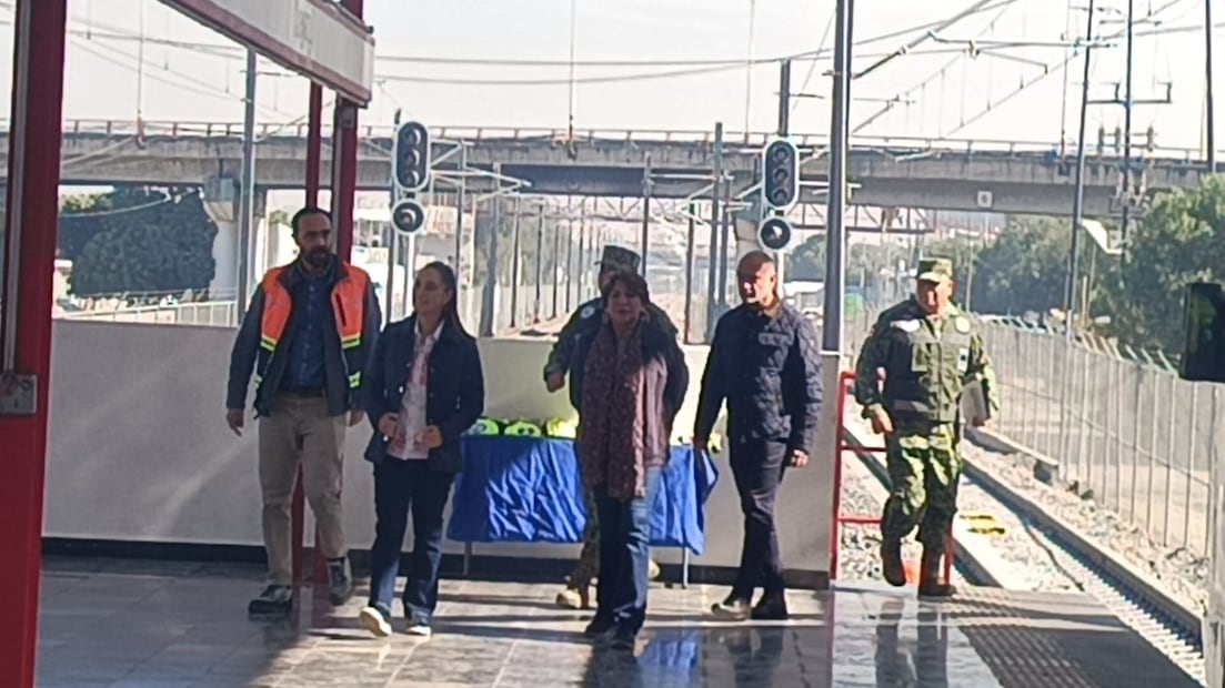 Salieron de la recién construida estación Cueyamil hasta la terminal AIFA. Foto: Gisela González/ El Universal