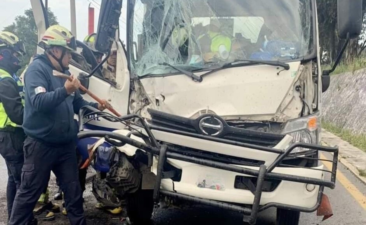 Choca pipa de gas en la Toluca-Tenango del Valle