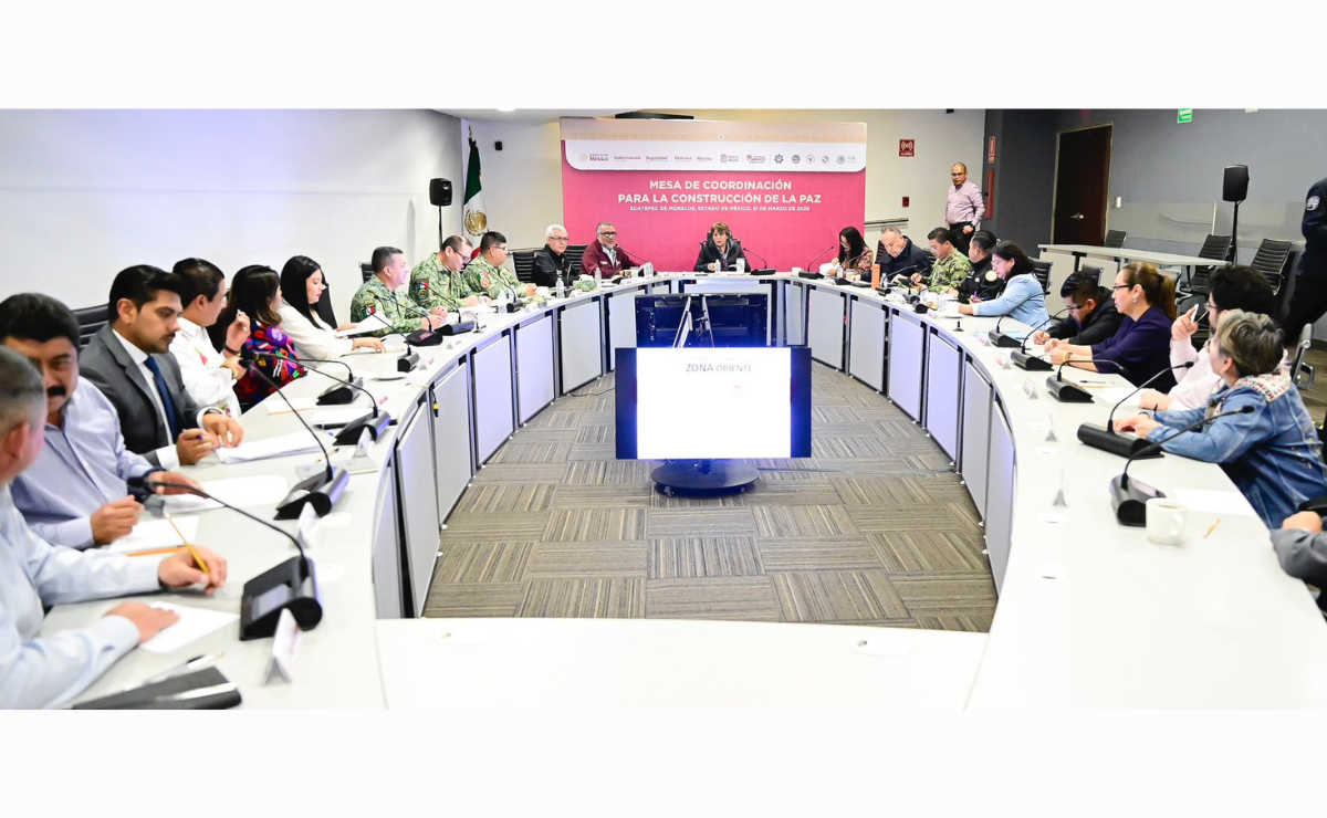 La gobernadora Delfina Gómez Álvarez lidera la Estrategia Operativa Oriente en Ecatepec, con el despliegue de 4 mil 129 operativos y la detención de 684 personas. Foto: Especial