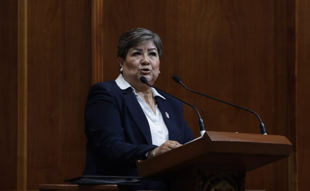Hilda Salazar Gil compareció ante el Pleno de la 62 Legislatura del Estado de México. Foto Alejandro Vargas / El Universal