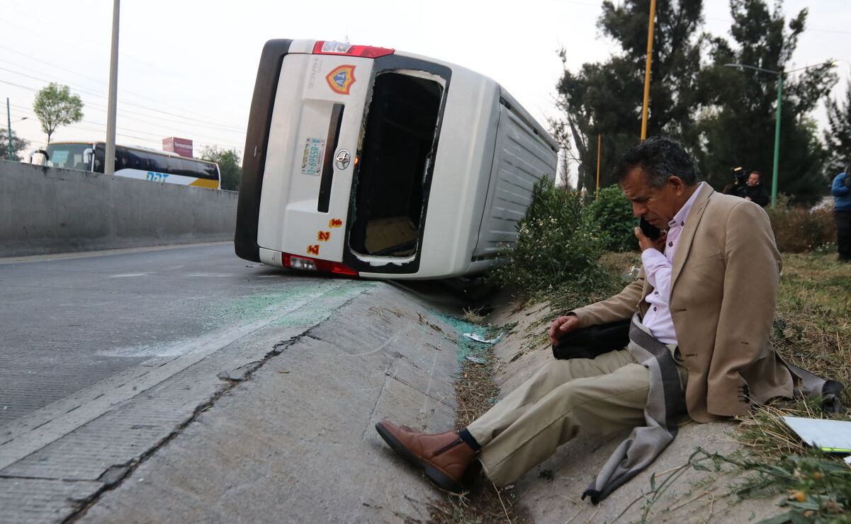 Accidentes en la México-Pachuca dejan 10 heridos en medio de protestas y caos vial