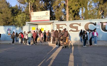 Protesta estudiantil en la Normal de Teotihuacán; se oponen al cambio de director