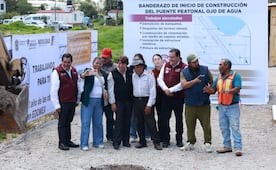 Inicia construcción del puente peatonal Ojo de Agua en la Toluca-Atlacomulco tras 30 años de espera