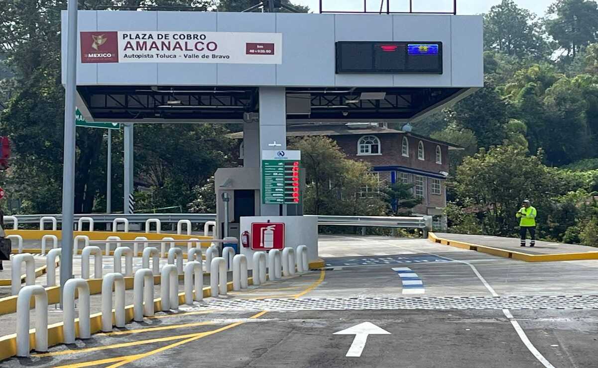 Las labores de construcción de la plaza de cobro comenzaron a la altura de la comunidad de Polvillos con dirección a la carretera Valle de Bravo–Amanalco. Foto: Especial