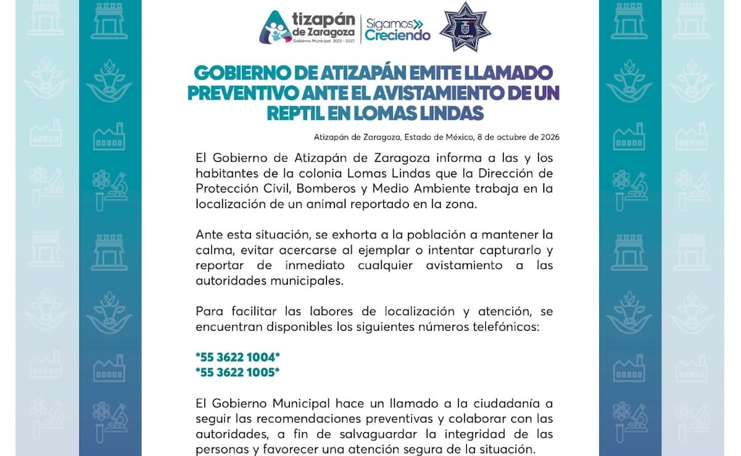 Se mantiene una franja de prevención en al menos cinco viviendas a la redonda del punto donde fue vista la serpiente para salvaguardar a los vecinos. Foto Especial