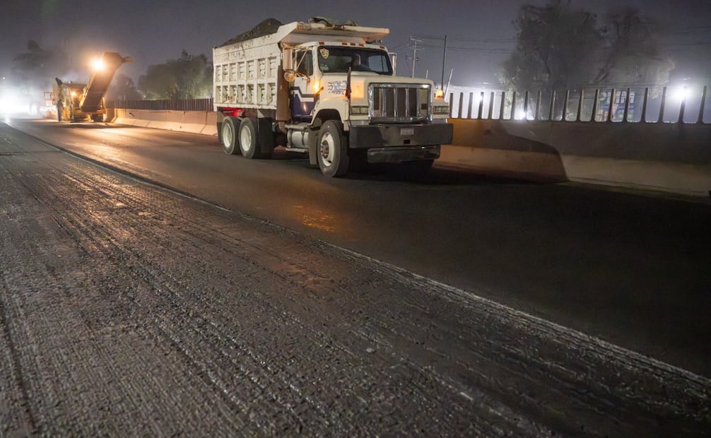 La rehabilitación abarca los cuatro cuerpos de la vialidad, desde los límites con la CDMX hasta la caseta de Tepotzotlán. Foto Especial