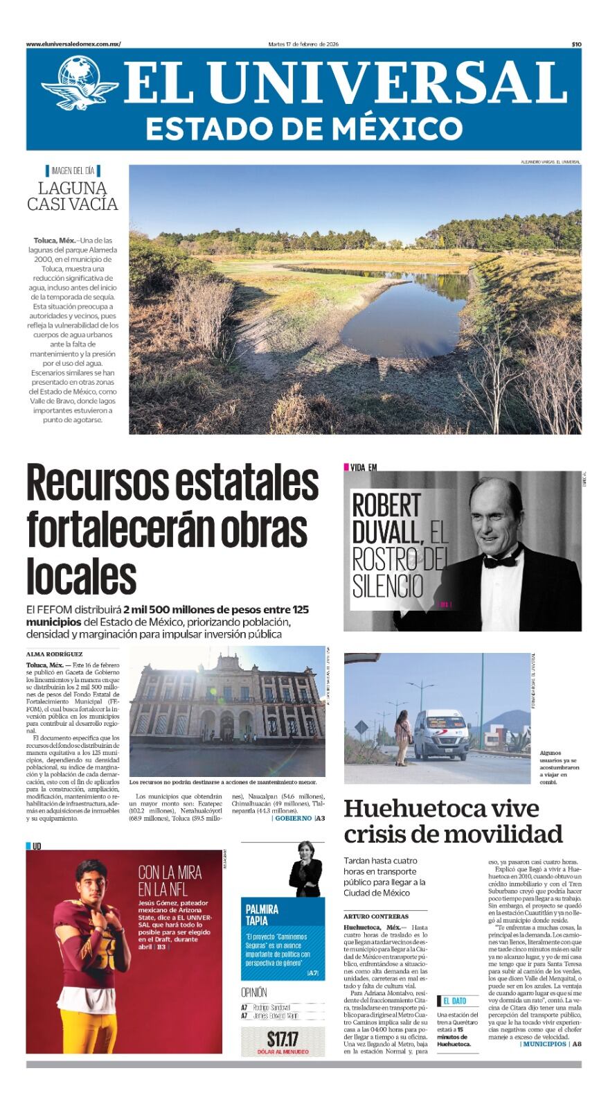 Portada 17 de febrero de 2026