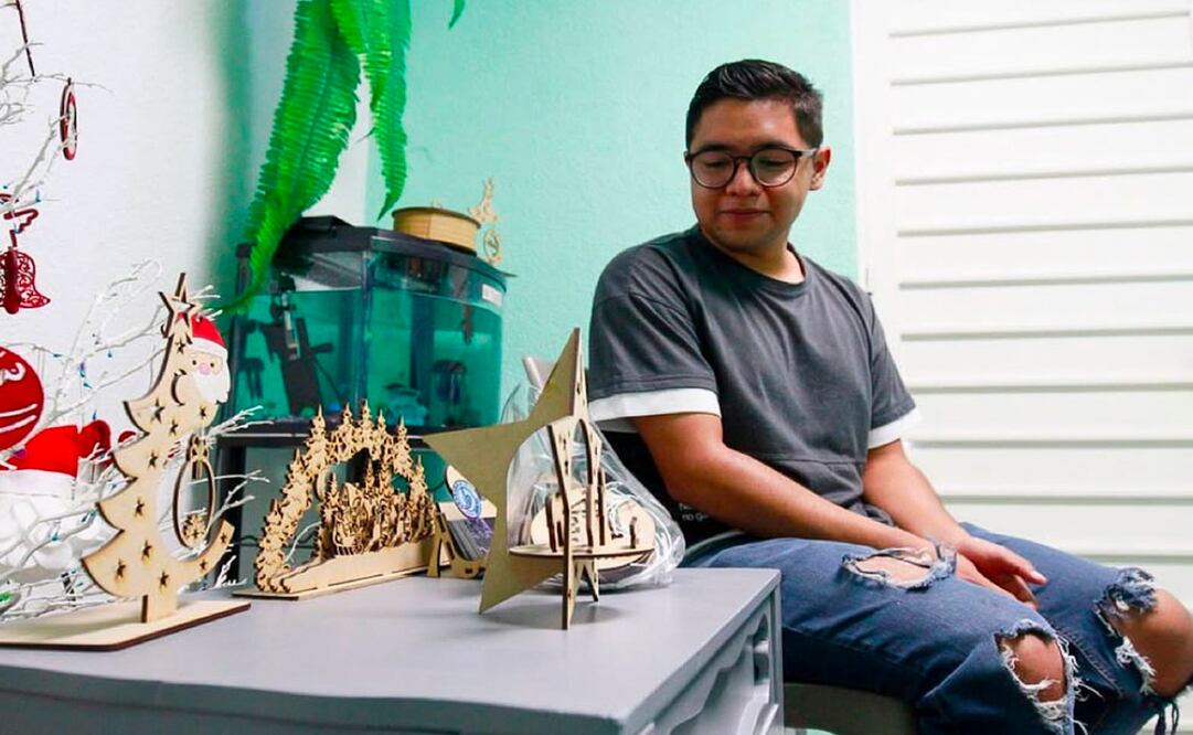 Alan un joven emprendedor de Ocoyoacac creó el negocio familiar durante la pandemia / Foto Alejandro Vargas