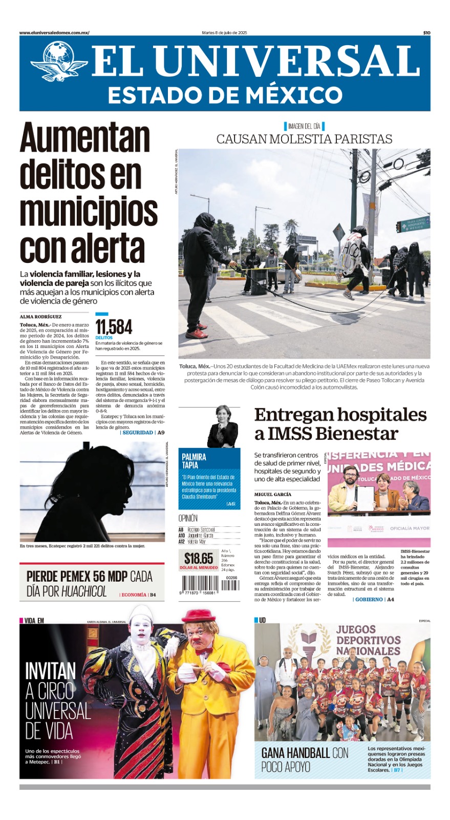 Portada Edomex 8 de julio 2025