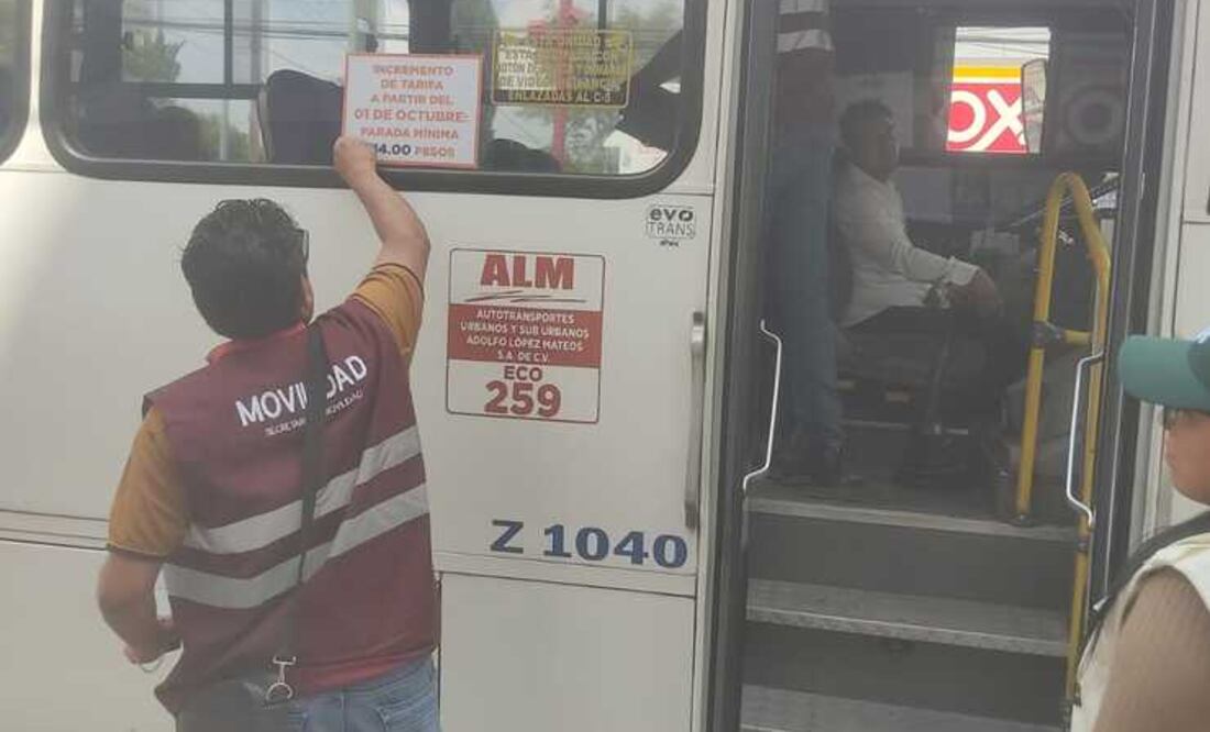 Un día después del amago de los transportistas, personal de SEMOV intervino y frenó el tarifazo