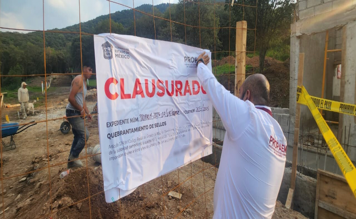 Freno a la invasión: Clausuran obra irregular localizada dentro del Área Natural Protegida en Atizapán de Zaragoza