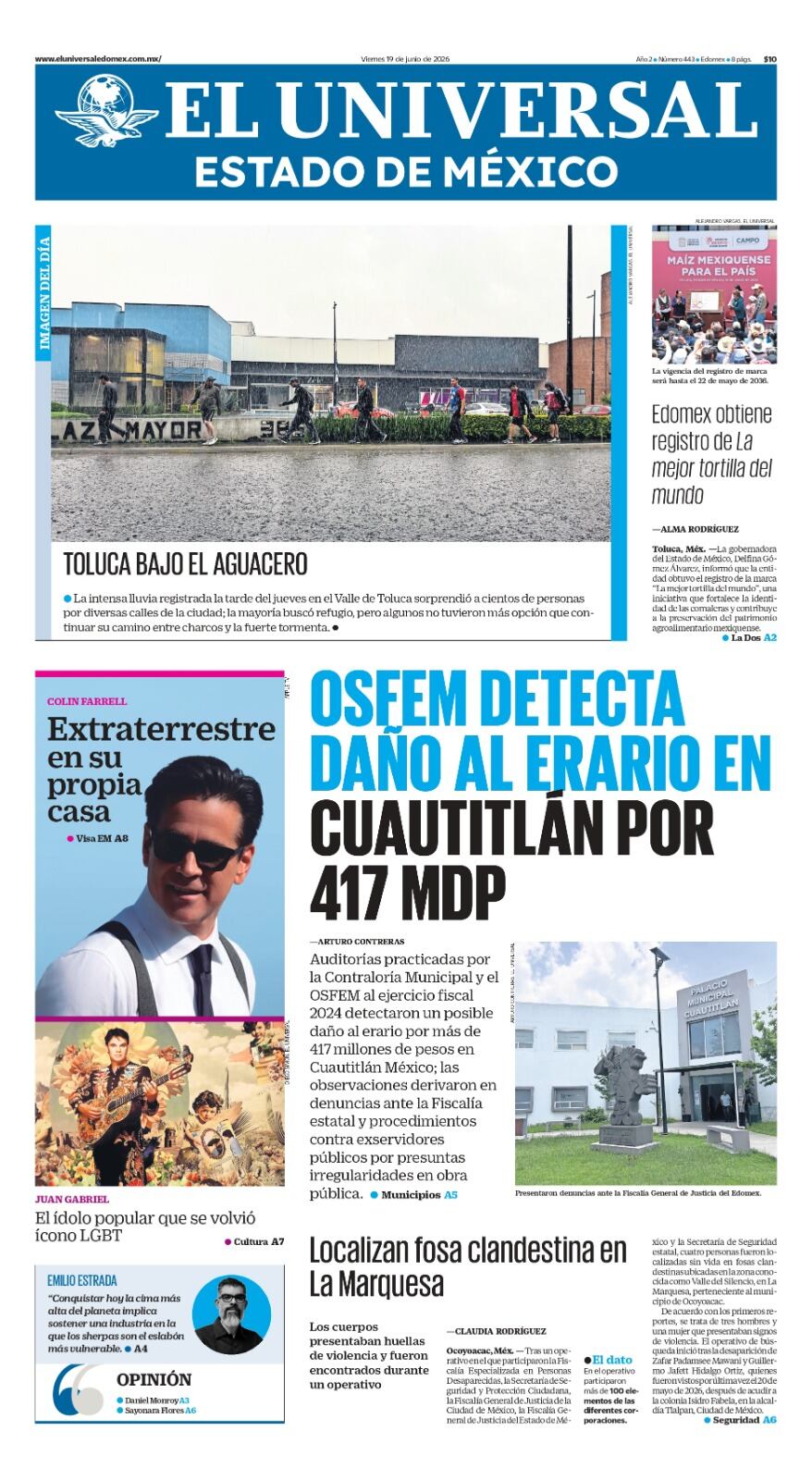 Portada 19 de junio de 2026