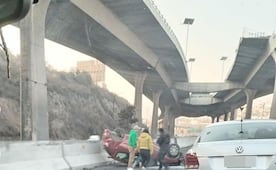 Registra volcadura carriles centrales de Periférico Norte 