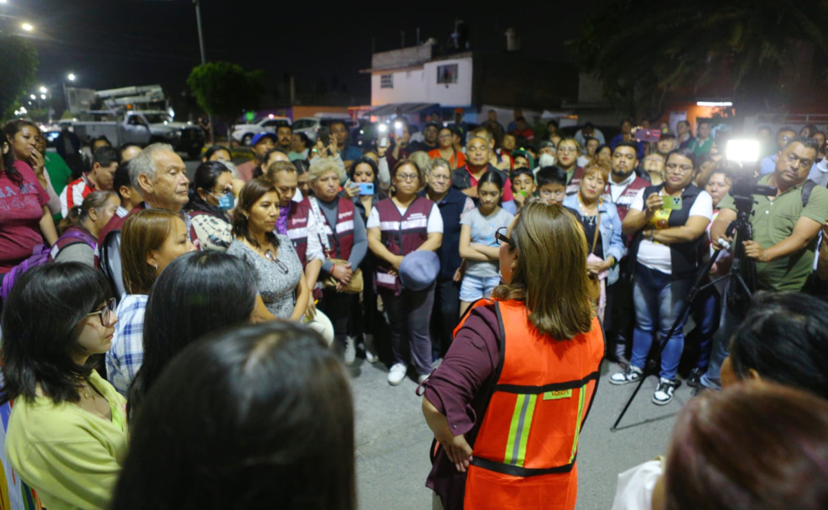 La alcaldesa Azucena Cisneros Coss inaugura el nuevo Sendero Seguro en la avenida Miguel Hidalgo de Ecatepec. Foto: Especial