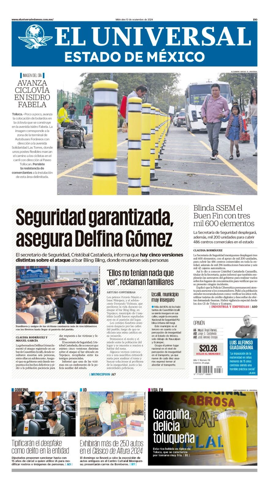 Portada 13 de noviembre del 2024