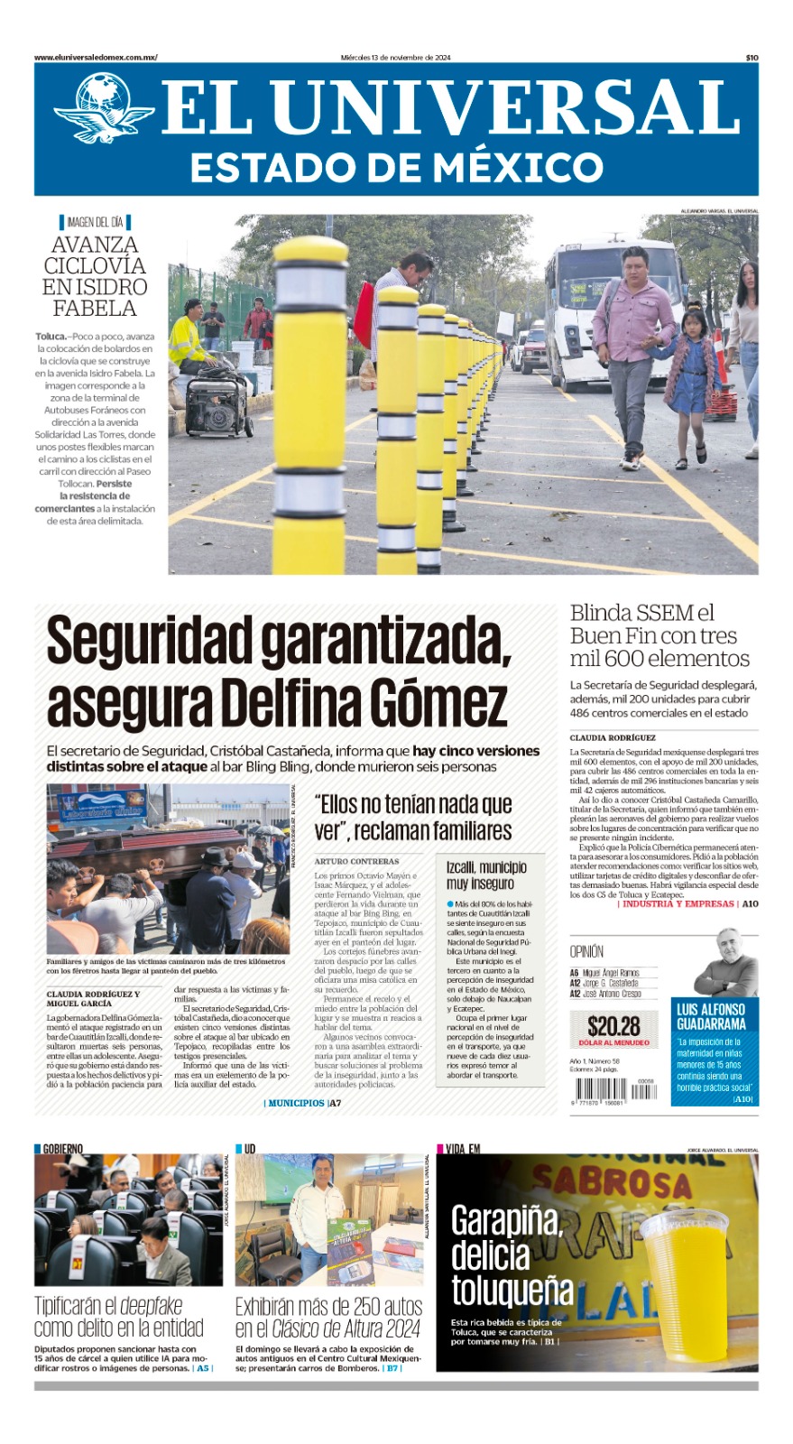 Portada 13 de noviembre del 2024