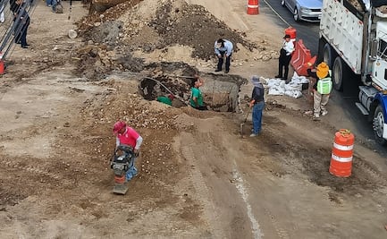 Reparaban tubería de casi 100 años y hallaron otra fuga: Así avanzan las obras en Primero de Mayo, Naucalpan
