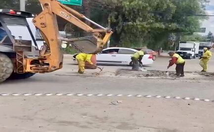 Bacheo en Tepotzotlán: Gobierno municipal y Junta de Caminos mejoran la avenida Circunvalación
