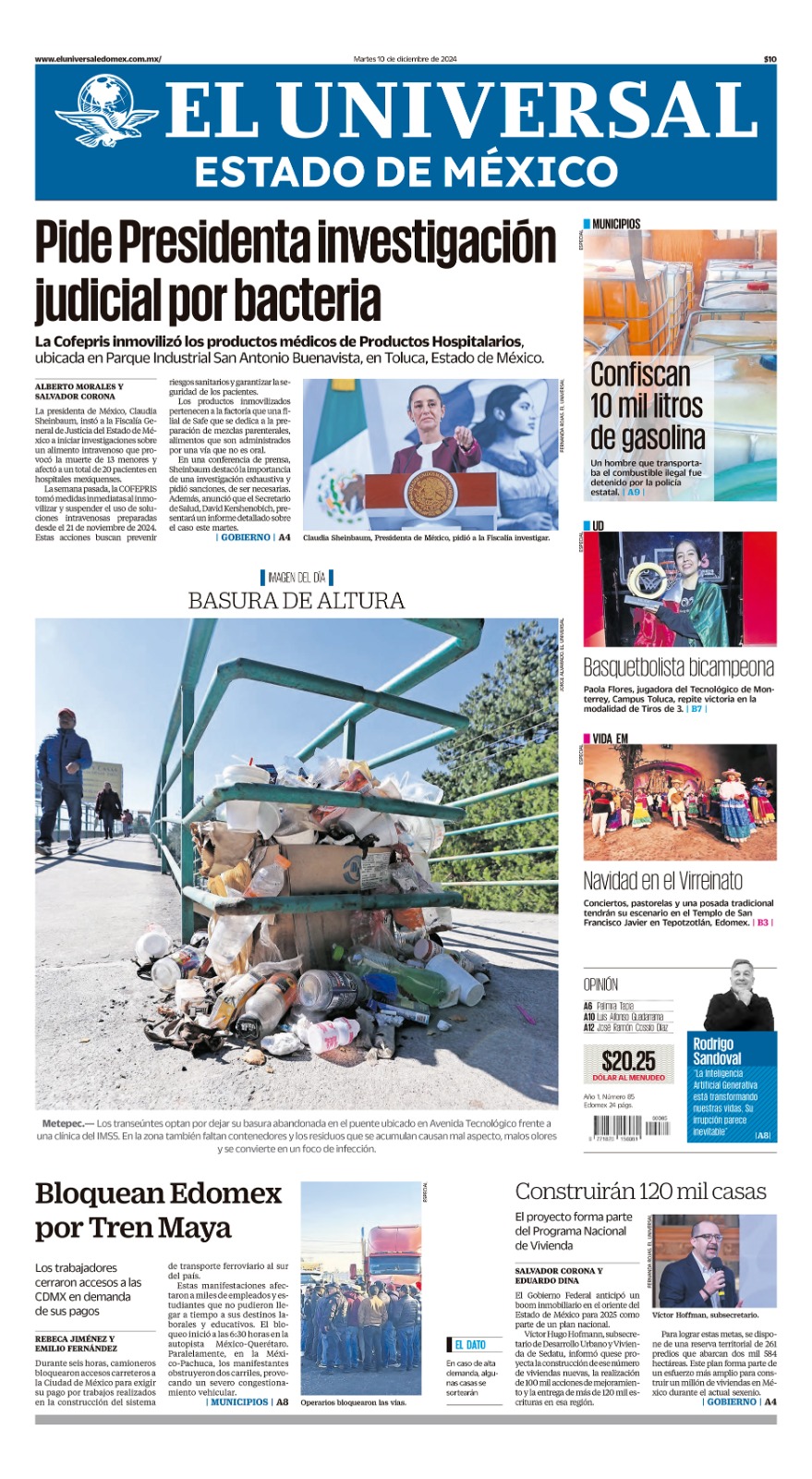 Portada 10 de diciembre del 2024