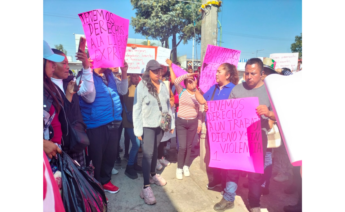 Alrededor de 100 comerciantes adheridos a la Conasocc se pronunciaron contra los operativos realizados por las autoridades estatales y municipales. Foto: Macrina Vázquez