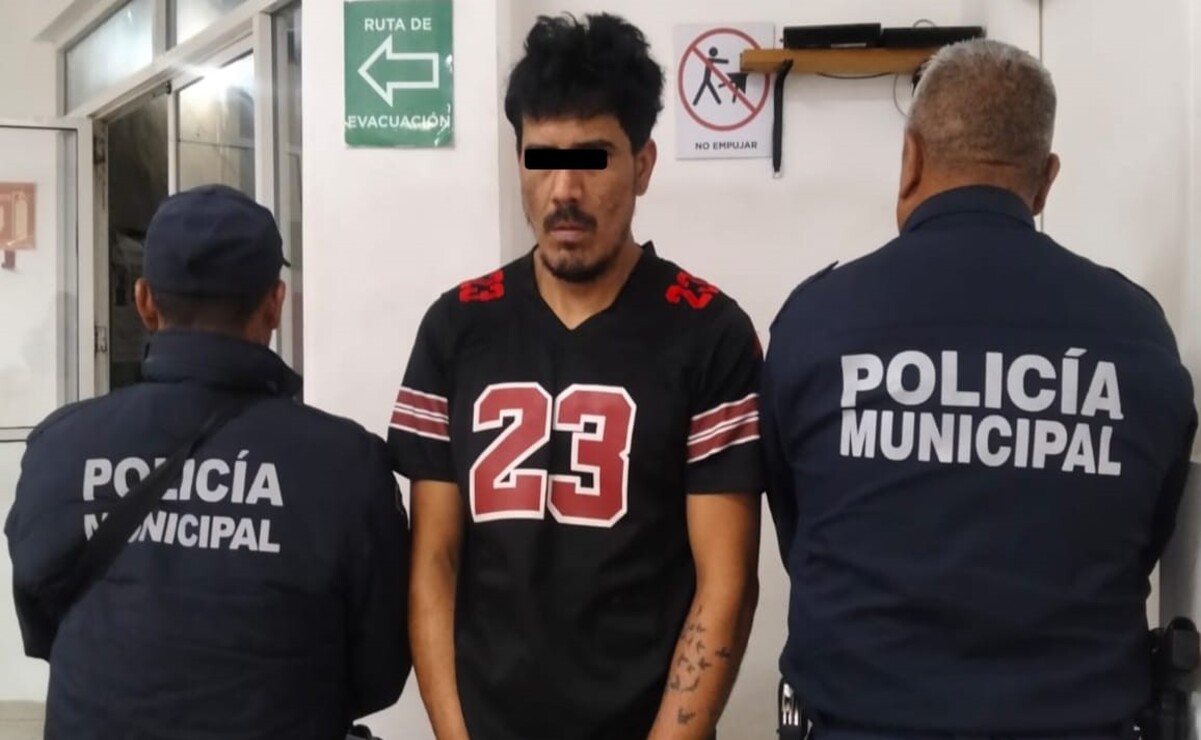 Policía de Tlalnepantla detiene a presunto ladrón de transeúntes