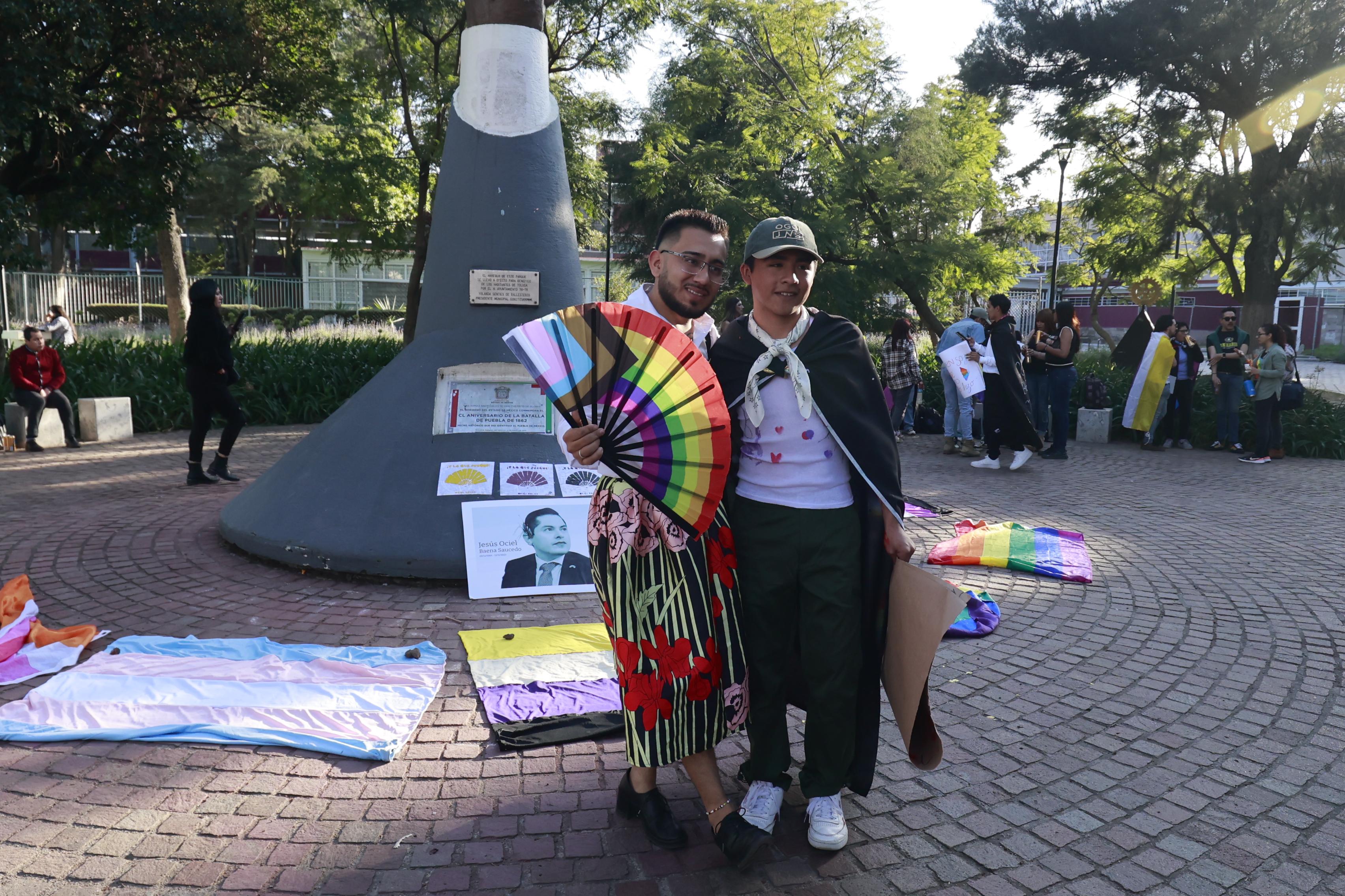 Los colectivos conmemoraron al magistrade Ociel Baena para visibilizar sobre los crímenes de odio. Foto Alejandro Vargas