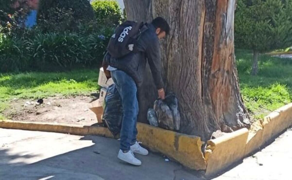 Sorprenden a joven tirando basura en calles de Toluca y es remitido al Juzgado Cívico