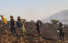 Incendio en la zona de “Potros”, Tepotzotlán, moviliza a Bomberos y brigadas de Probosque