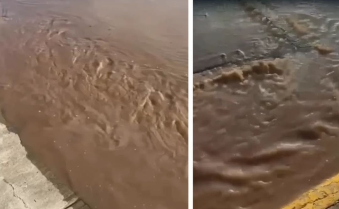 Personal del Organismo de Agua Potable (OPDM) realiza maniobras de cierre de válvulas tras el reporte de una nueva fuga en Avenida Constitución. Foto Especial