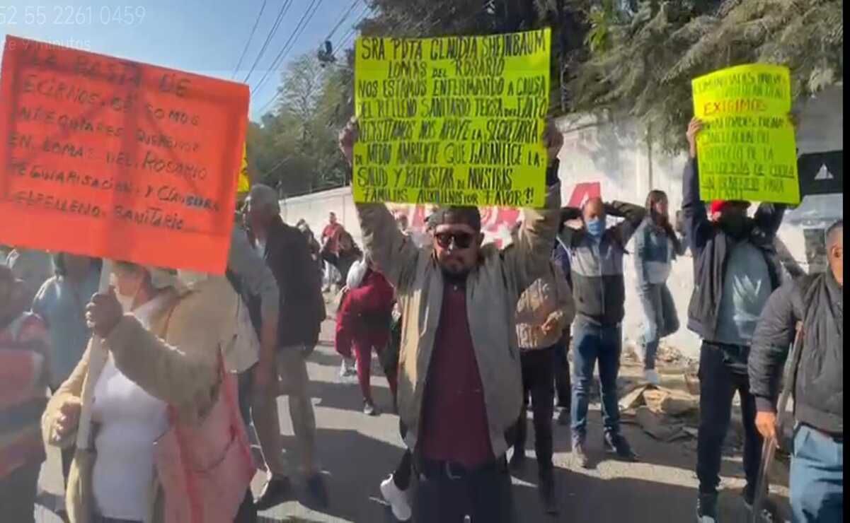 Vecinos de Cuautitlán Izcalli bloquean la México-Querétaro por obra inconclusa