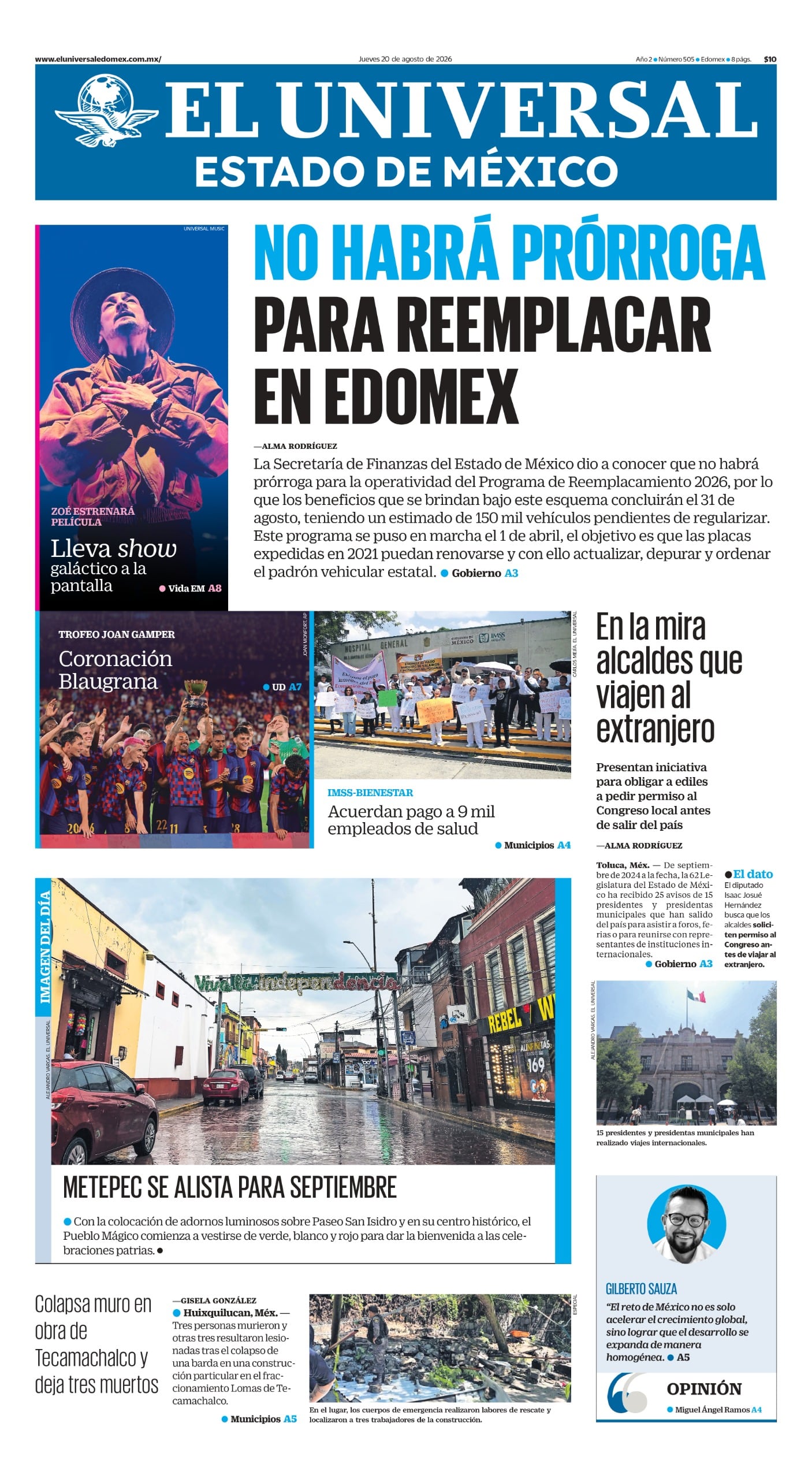 Portada 20 de agosto de 2026