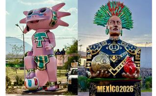 Ecatepec crea ajolote gigante de 9 metros y arte monumental para vibrar con el Mundial 2026