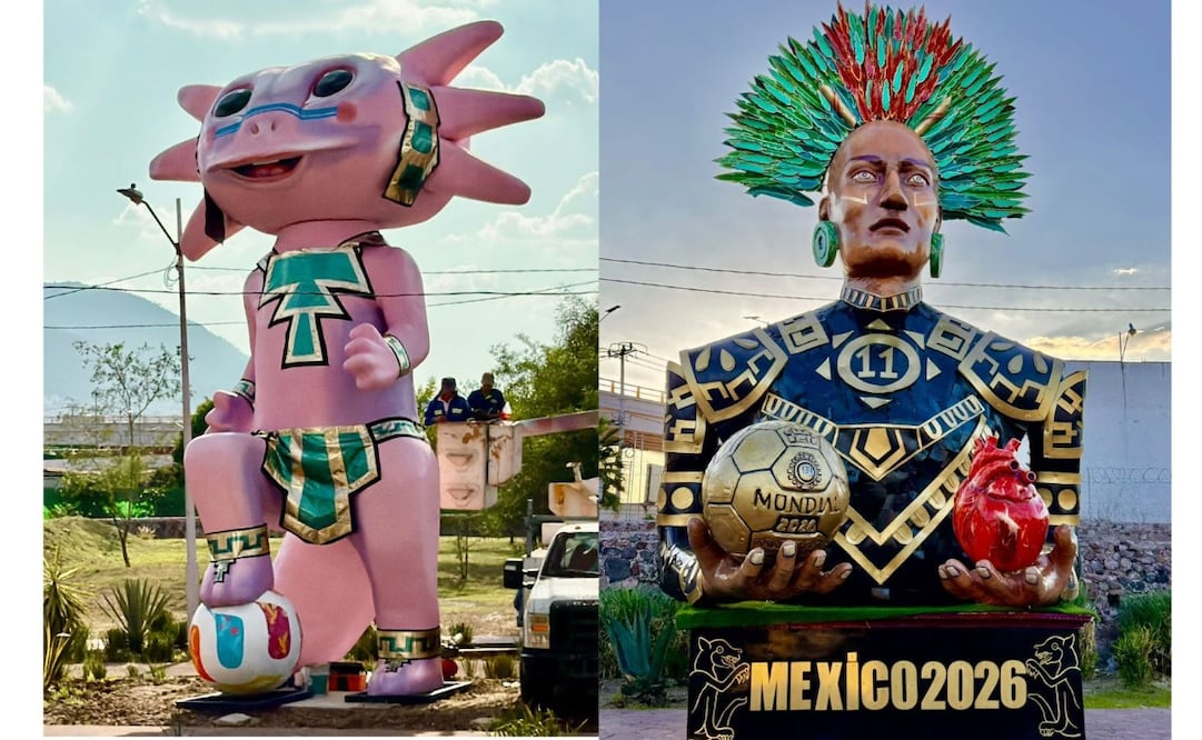 Con 9 metros de altura y un acabado rosa fotocatalítico, la "Eca-Ajolota" se corona como la pieza de cartonería monumental más grande de América Latina. Foto Especial