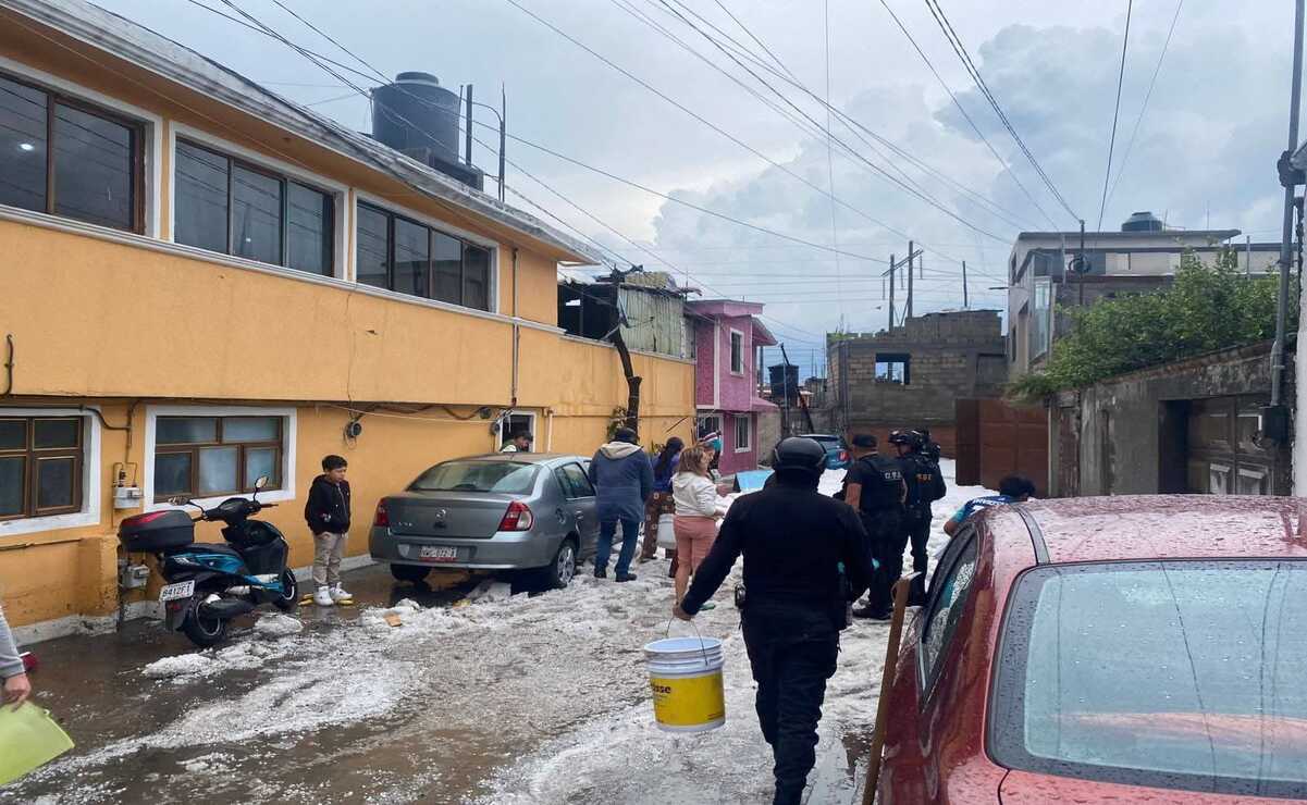 Se registró una fuerte lluvia en el valle de Toluca / Foto: Especial