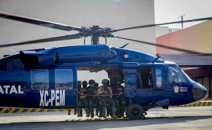 Helicóptero Black Hawk de la SSEM acumula 16 operativos de alto impacto y detenciones en el Edomex