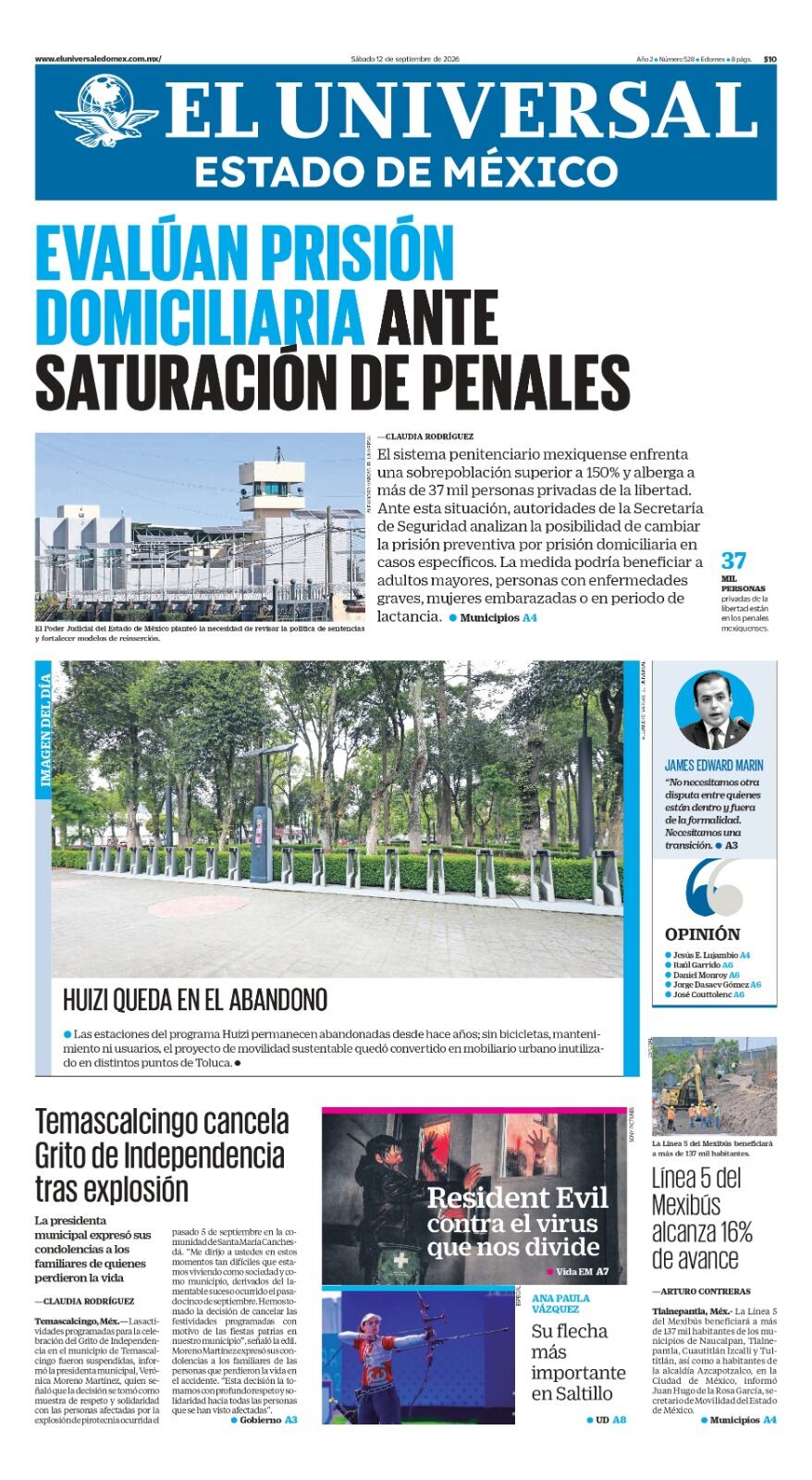 Portada 12 de septiembre de 2026