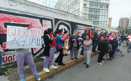 Manifestación en Naucalpan: Exigen solución al desabasto de agua