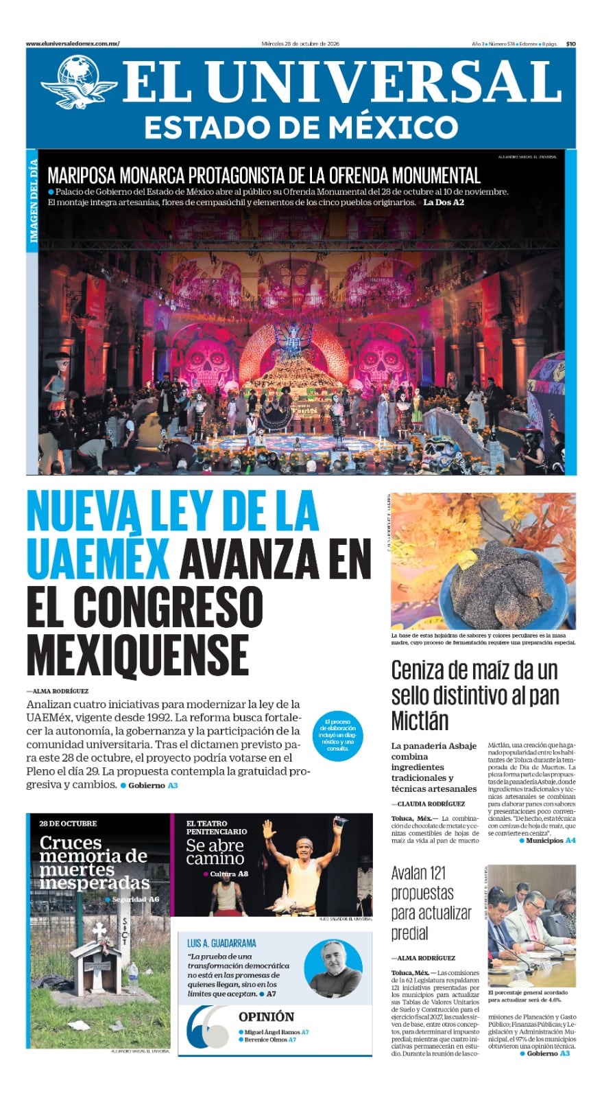 Portada 28 de octubre de 2026Portada 28 de octubre de 2026