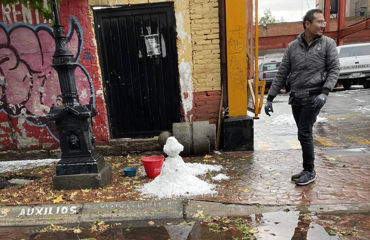 La granizada presuntamente fue causada por la entrada del frente frio número 29. Foto Especial