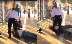 Guardia de seguridad del Mexibús golpea a adulto mayor en Tecámac; Semov ya investiga