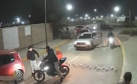Video: Sujetos amenazan y disparan contra automovilista en Nextlalpan