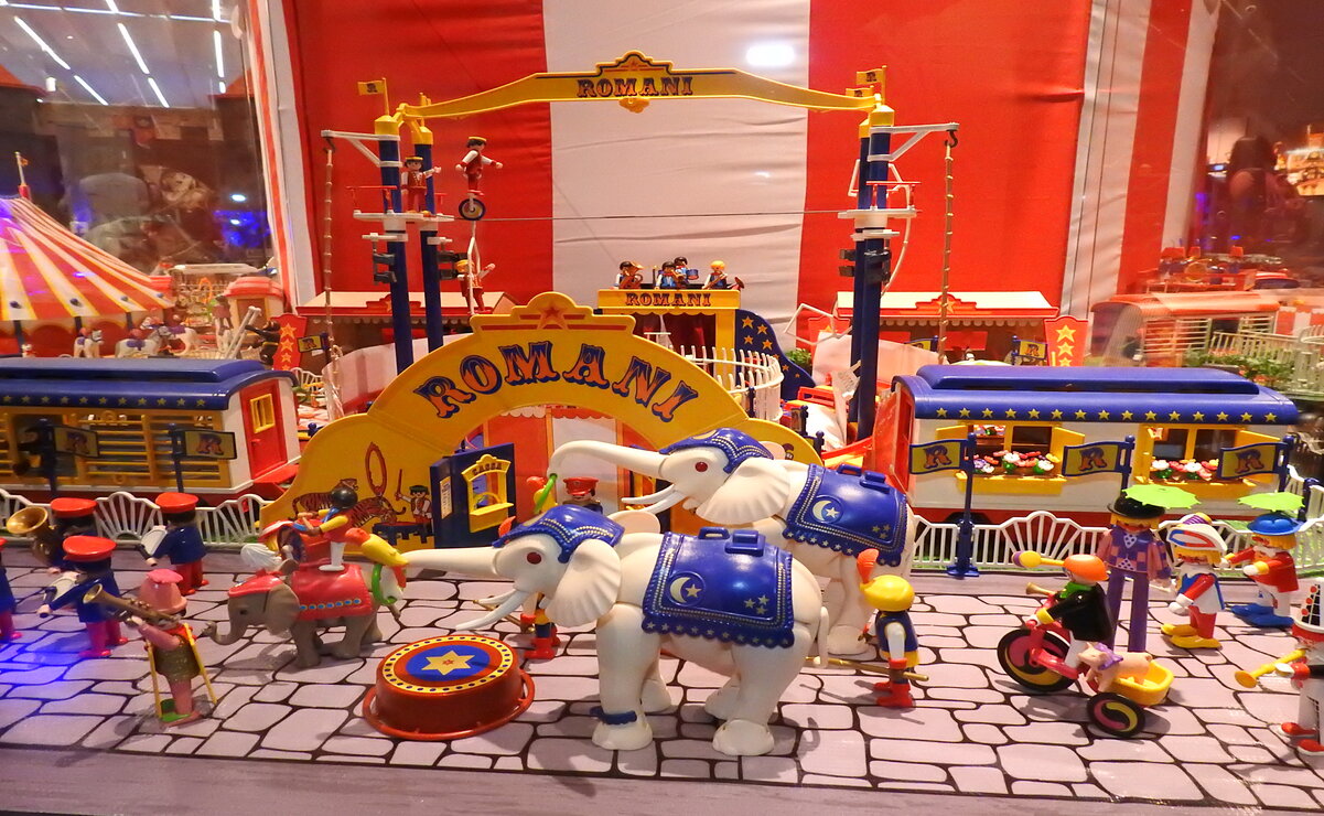 Representación de un circo con figuras de playmobil. Foto: Ivan Monroy