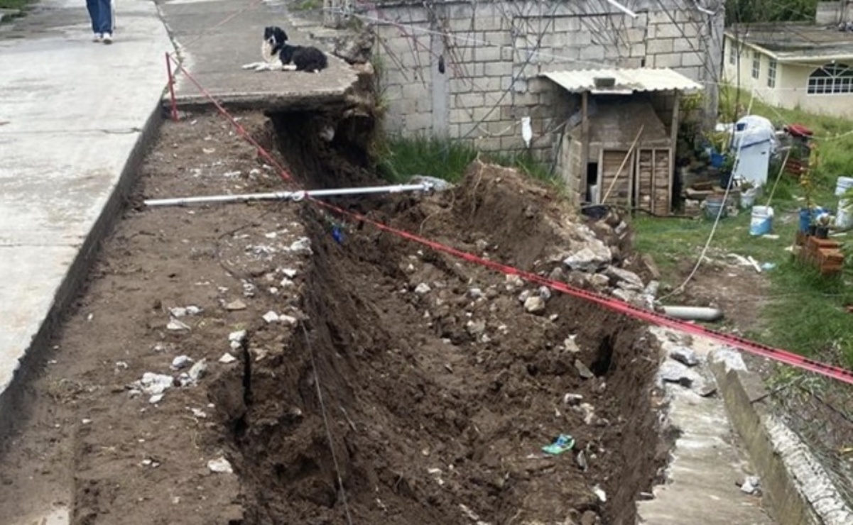 Colapsa barda en Santiago Tlacotepec, Toluca, tras las lluvias