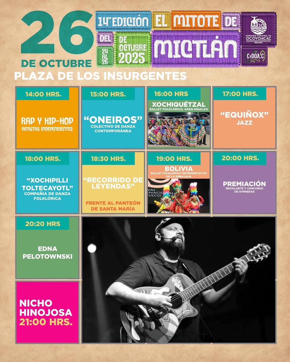 Programa de El Mitote de Mictlán / Foto Especial