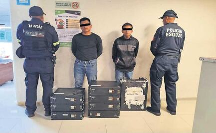 Detienen a dos sujetos por el robo de baterías de telecomunicaciones en Ixtapaluca