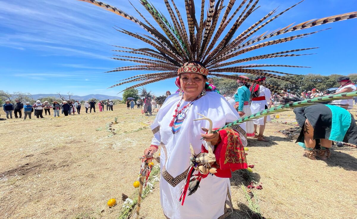 Desde hace 31 años, Natalia Gutiérrez Navarrete mantiene vivas las tradiciones otomíes en Huamango. Foto: Michelle Sánchez / El Universal Estado de México