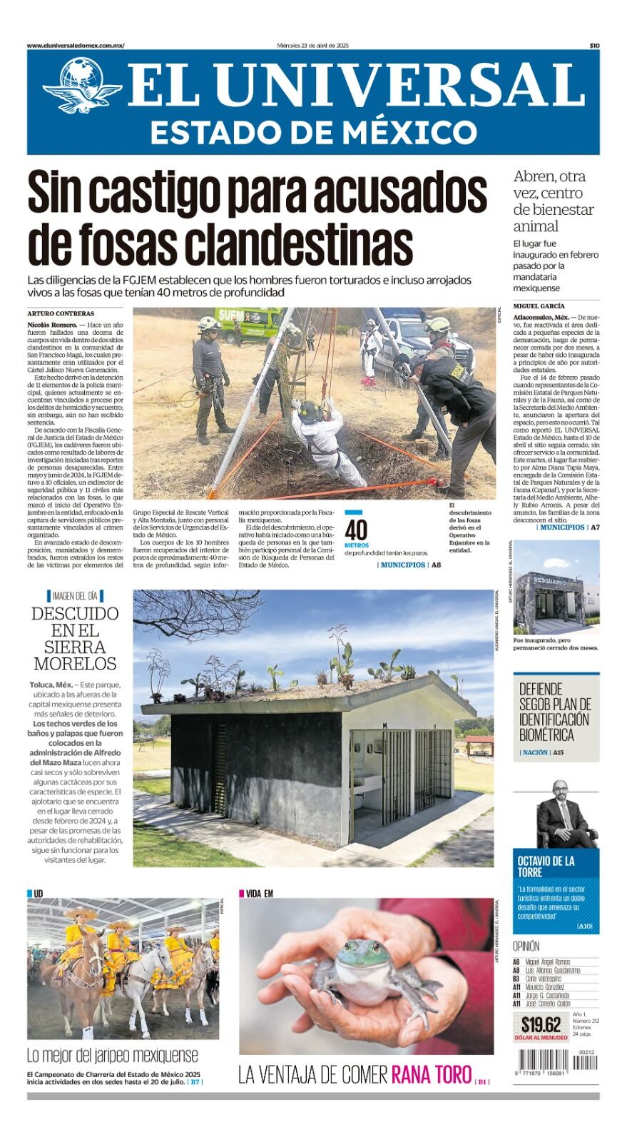 Portada Edomex 23 de abril 2025