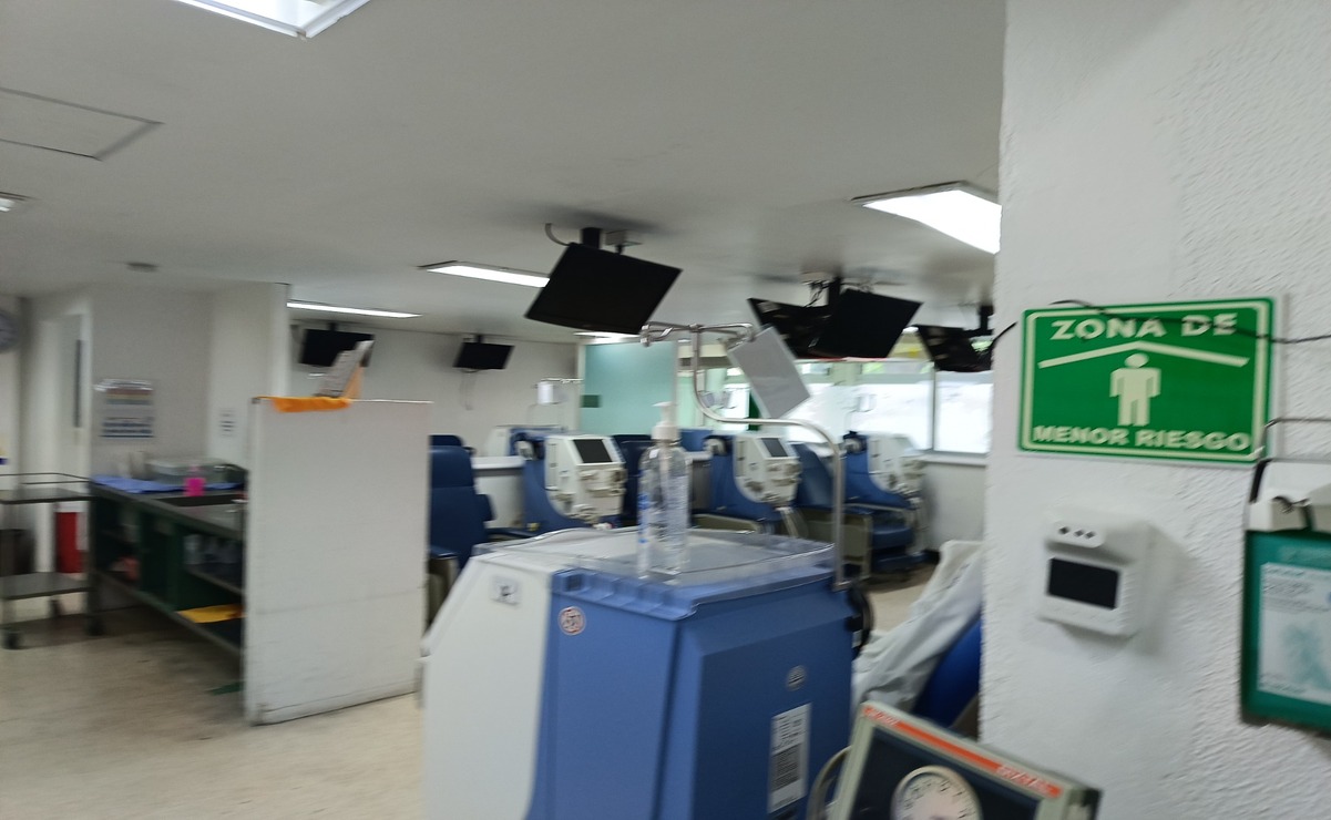 Suspenden servicio de hemodiálisis en hospital de Naucalpan: Sala vacía y monitores apagados
