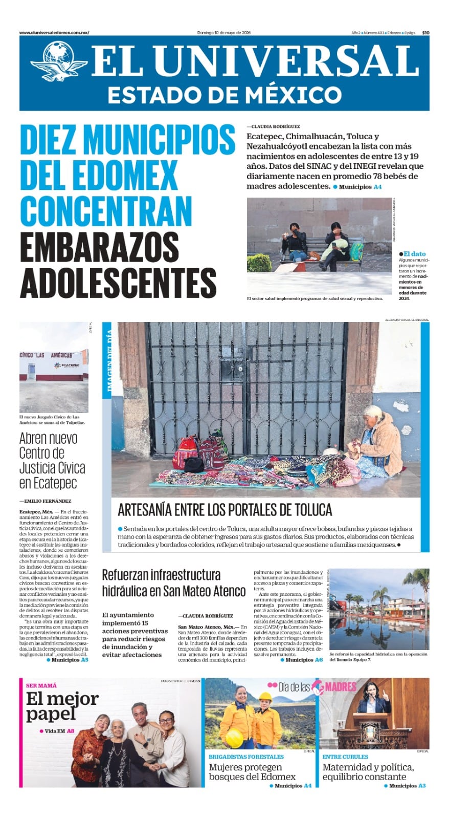 Portada del 10 de mayo